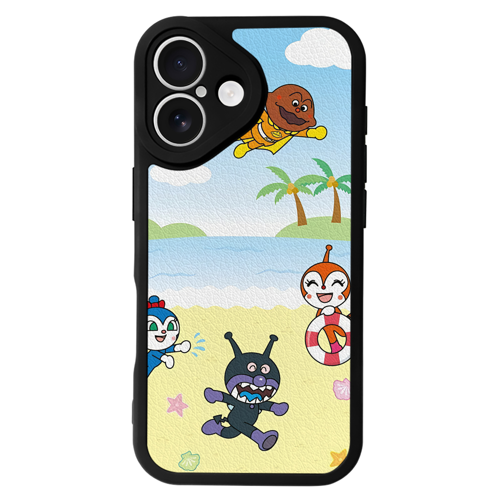 （画像用） アンパンマン Anpanman 【iPhone 16シリーズ対応】シリコンスマホケース（レザー調） 材質：シリコン